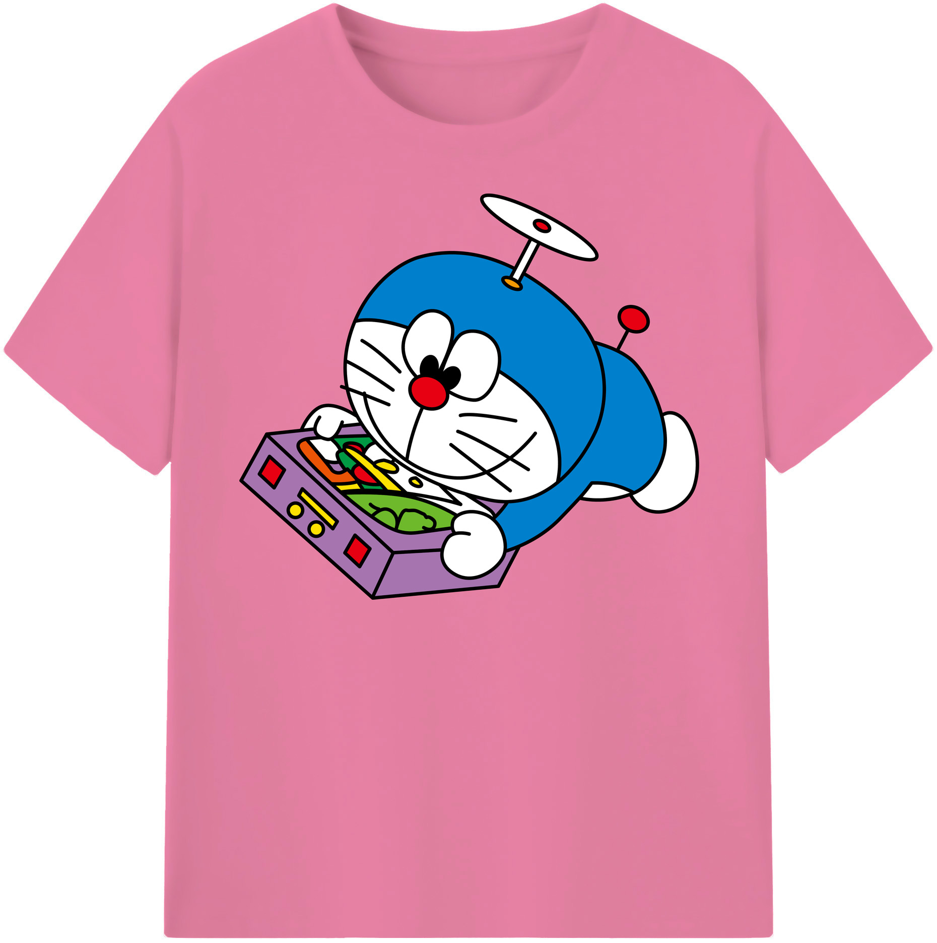 （画像用） ドラえもん Doraemon 綿100％半袖Tシャツ（フロントプリント）